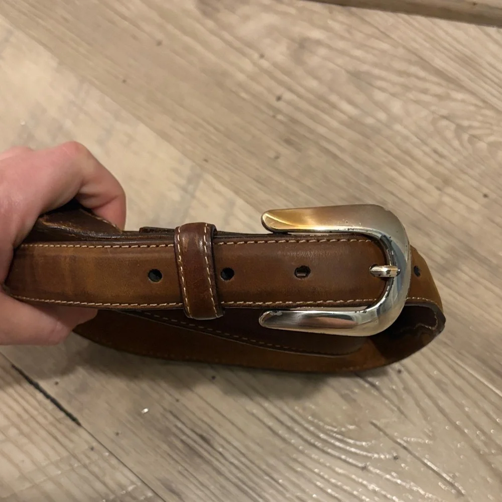 Silver Creek Brown Leather Belt size 36 - Picture 1 of 8